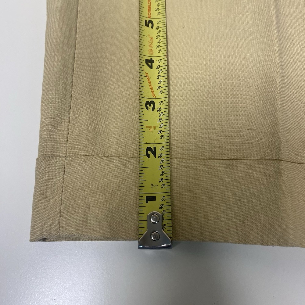 Lauren Ralph Lauren Sz 12 Silk Linen Blend‎ Lined Wide Leg Casual Pants Beige - Picture 10 of 10